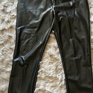 Boston Proper Black Faux Leather Pants